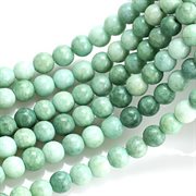 Marble - marmor perler. 8 mm streng. Lysegrønne nuancer.
